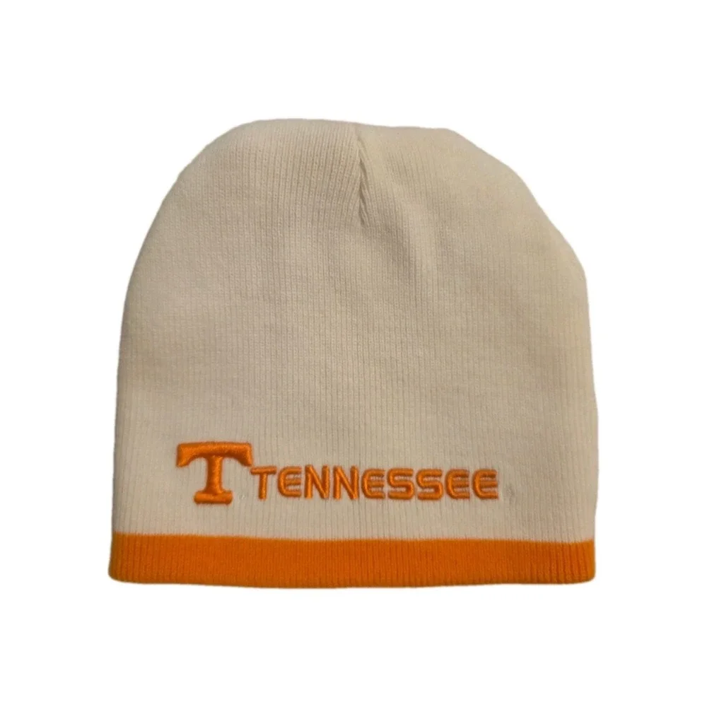 Reversible Orange White Tennessee Volunteers Winter Beanie Adult Size